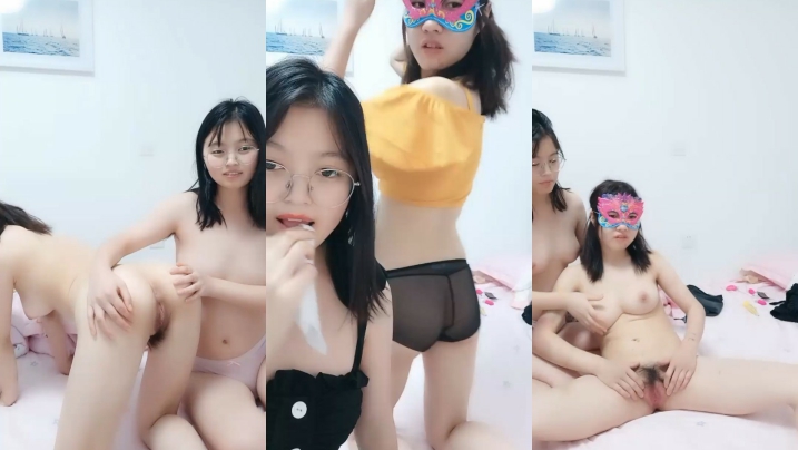 幸福老哥双飞童颜巨乳00后嫩妹长相清纯诱人粉穴，双女互摸掰穴震动棒摩擦口交后入抽插猛操1-yut